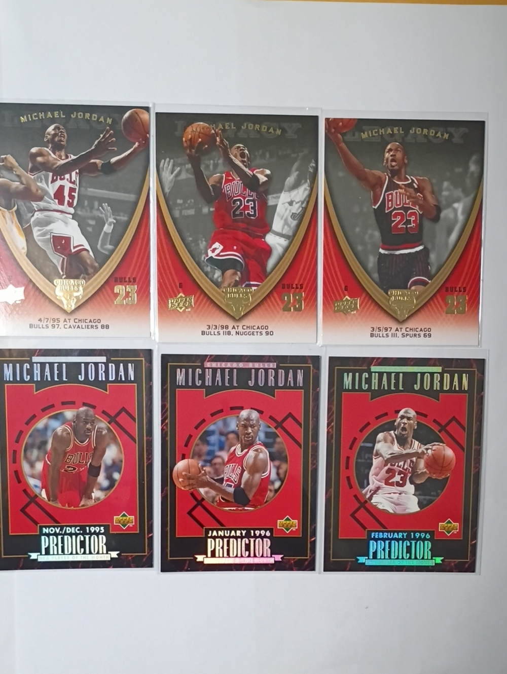 Michael Jordan Basketball Card Lot - Red/Black